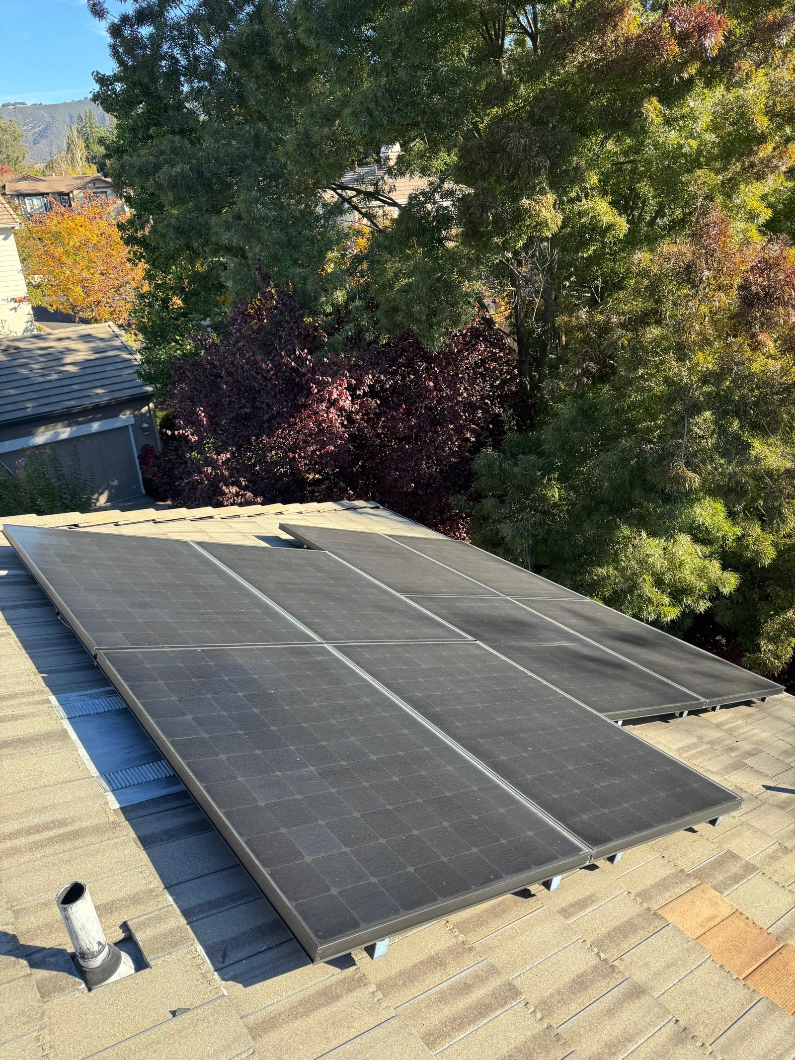 Solar panel before cleaning